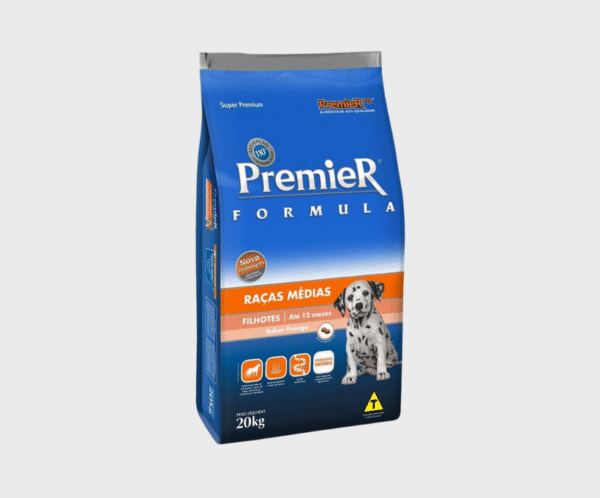 Ração PremieR Pet Fórmula para Cães Filhotes – Raças Médias – 20kg