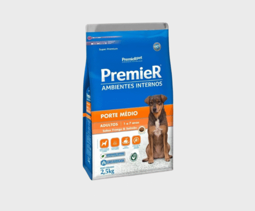Ração PremieR Pet Ambientes Internos para Cães Adultos – Raças Médias – 12kg
