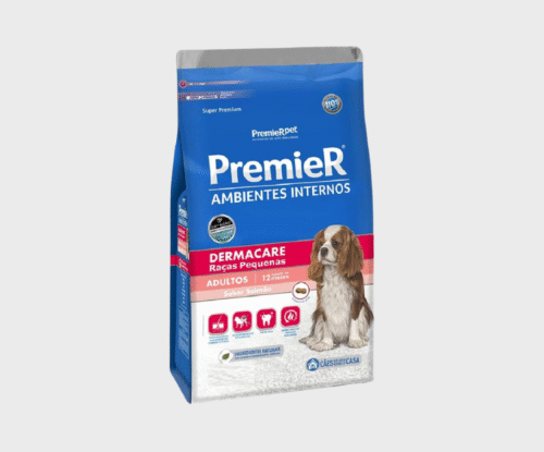 Ração PremieR Pet Ambientes Internos Dermacare para Cães Adultos – Raças Pequenas – 12kg